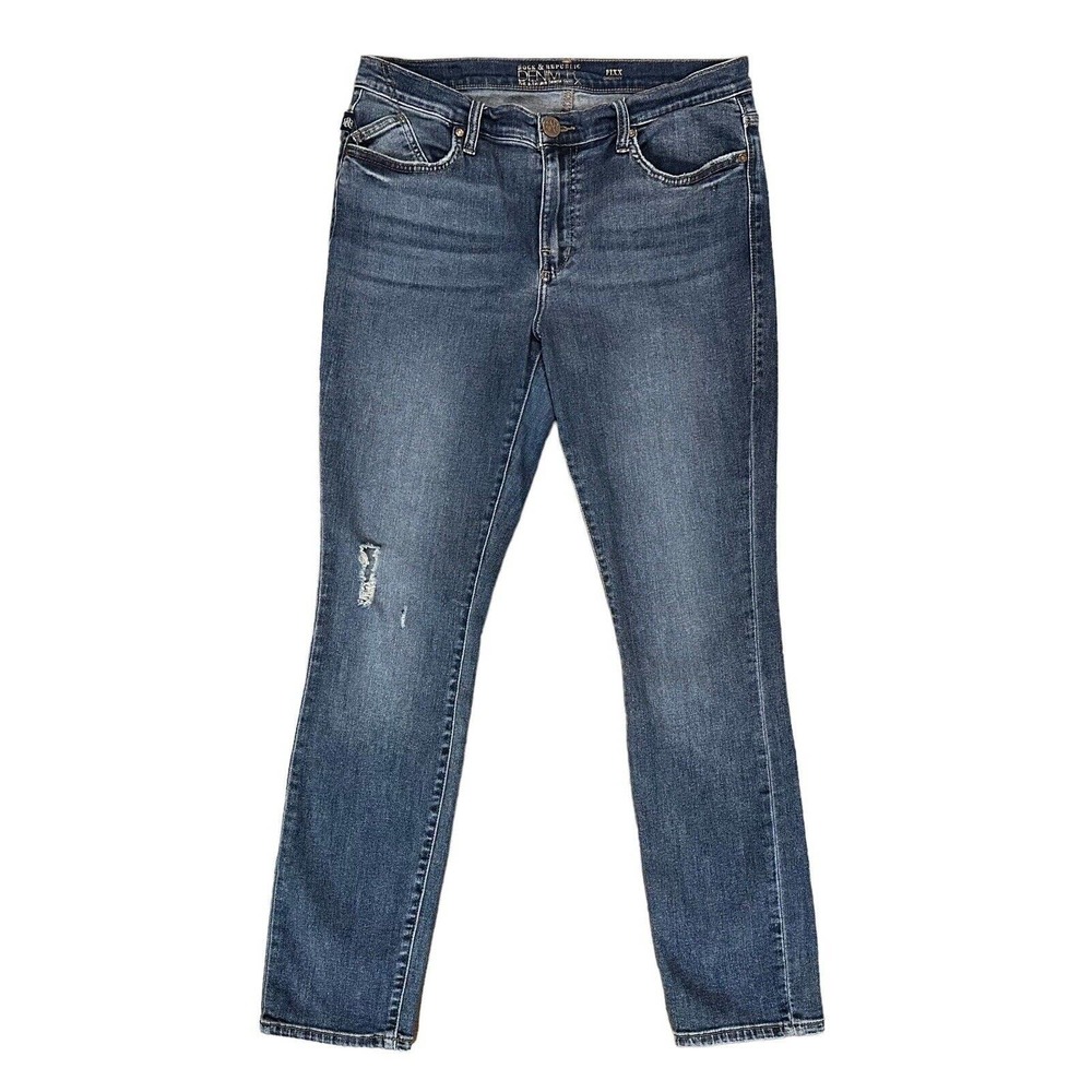 Rock & Republic Denim RX Fixx Skinny Jeans Womens Size 14 Stretch Blue Mid Rise